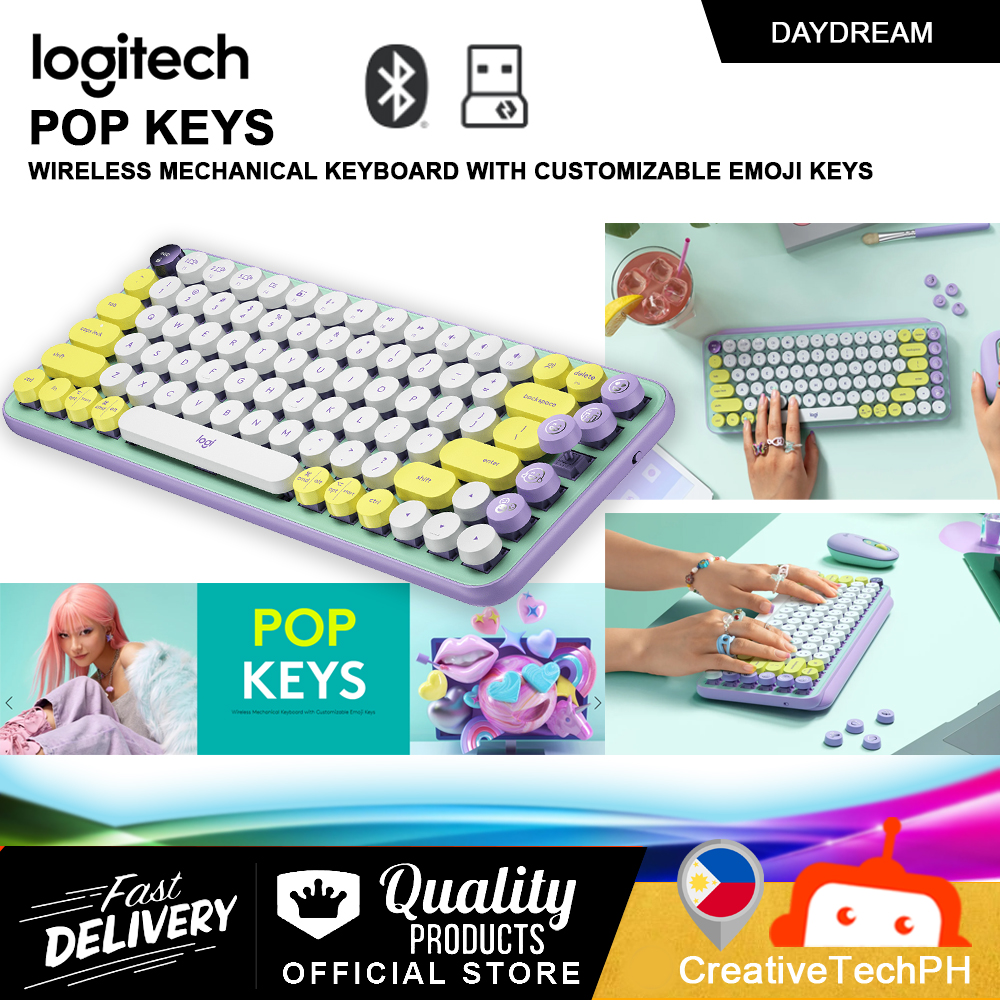 Logitech POP Keys - Daydream, Mechanical Wireless Keyboard with ...