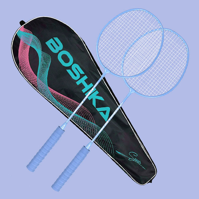 【Huieson】Badminton racket adult double racket set high-value macaron color sponge handle feather racket