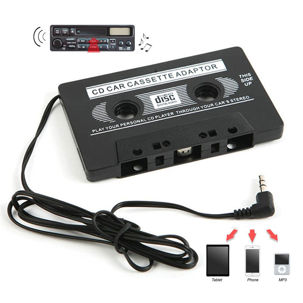 Car Cassette MP3 Player Tape Adapter 3.5mm Jack AUX Cable CD Audio Player Converter