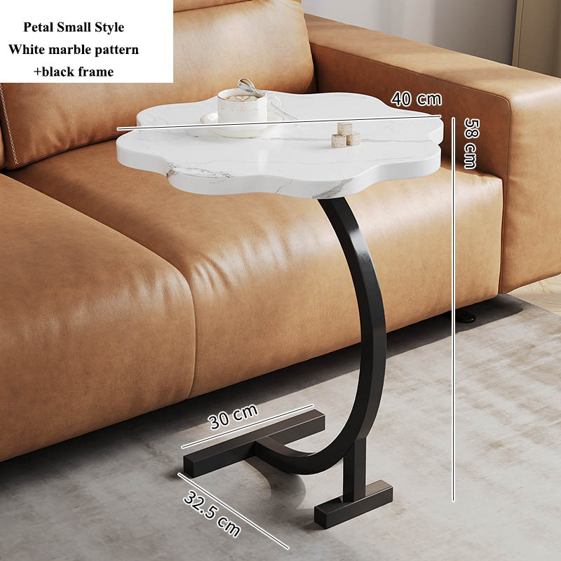 ZUOGUAN Sofa side table, small coffee table, mini storage rack, internet celebrity small round table, simple household cloud tea table, bedside cabinet