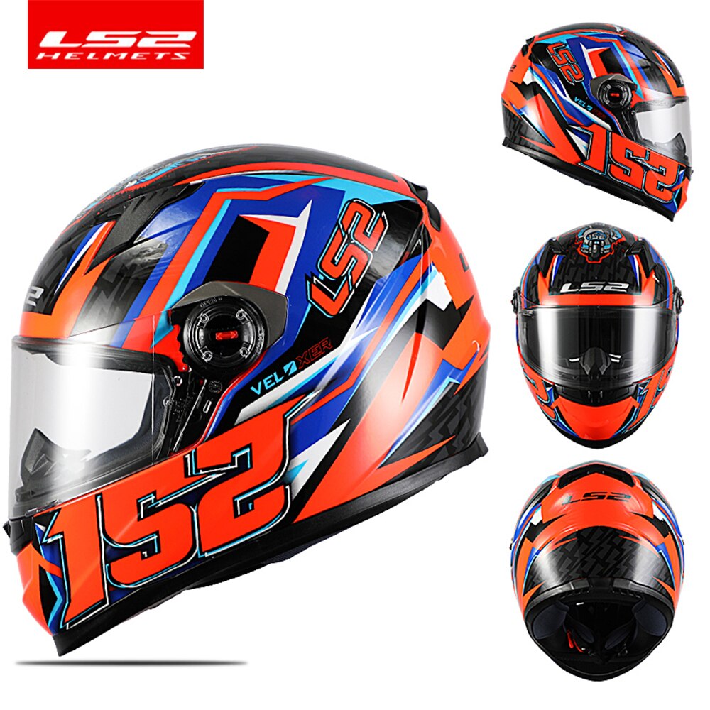 LS2 FF358 Clown Full Face Motorcycle Helmet Motocross Racing Man Woman  Casco Moto Casque No Pump ECE Approved Quality