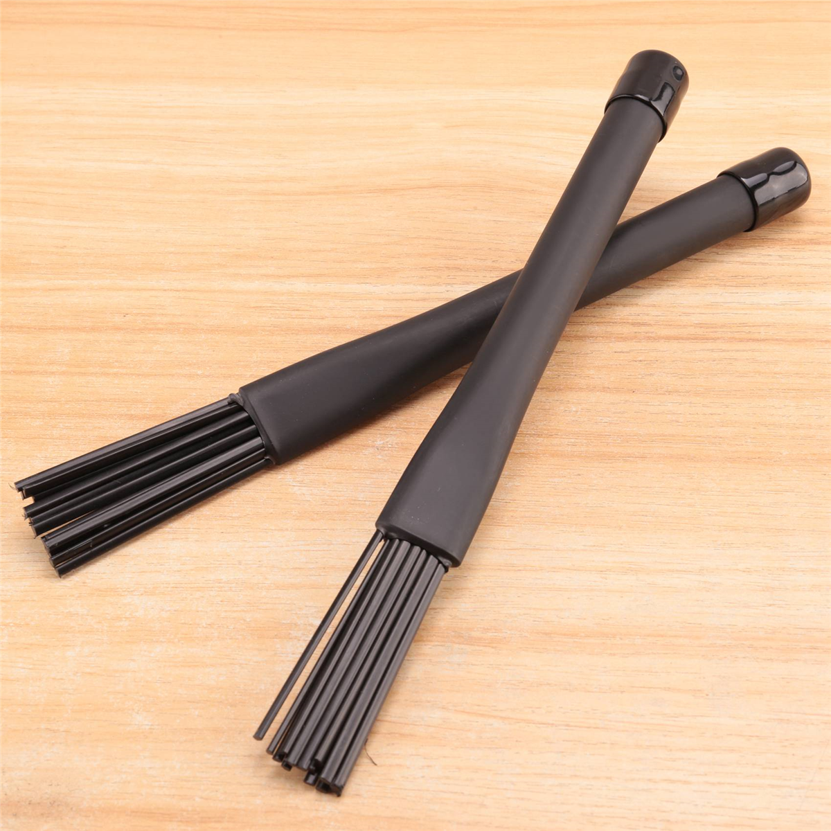 1 Pair Jazz Drum Brushes Retractable Drum Sticks 32 cm black