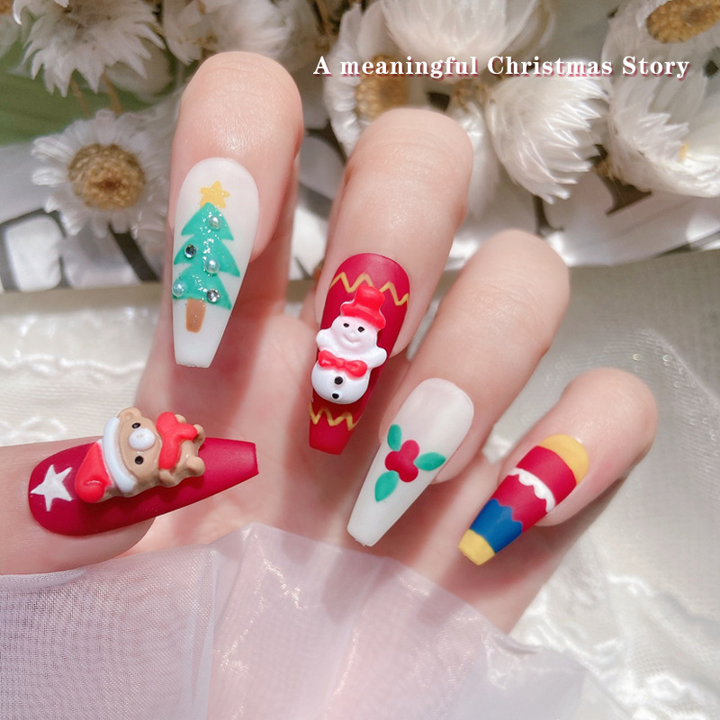 Khay phụ kiện charm noel trang trí móng 12 ô MIAN