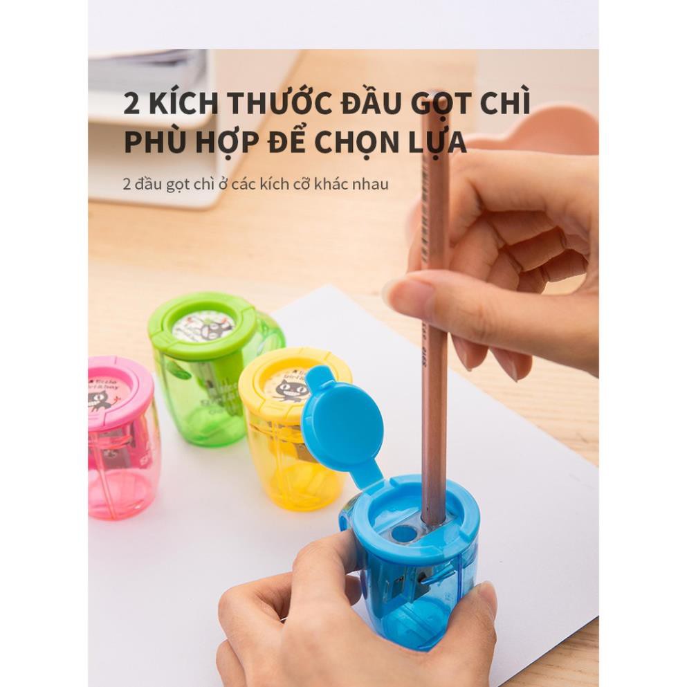 (1 Cái) Gọt bút chì 2 lỗ Hình cốc Deli E0551