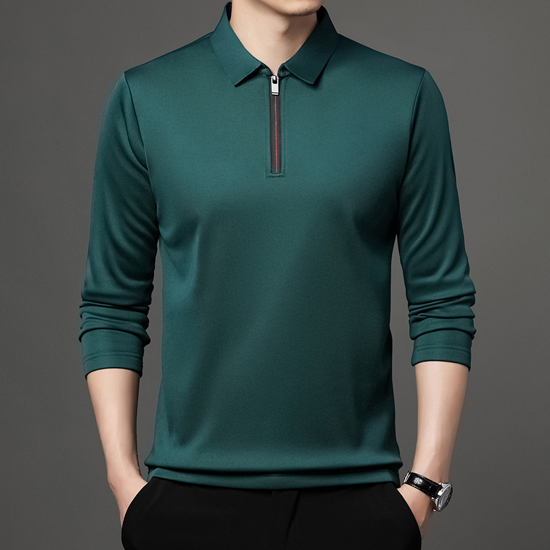 ShopSphere%20New%20T%20Shirt%20Zipper%20Polo%20Shirt%20Male%20Fashion%20Turn-Down%20Collar%20Long%20Sleeve%20Business%20Men%20Clothes%20-%20Image%203