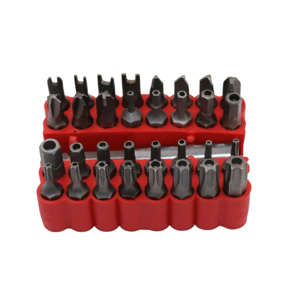 AGANESS 33Pcs Cross-Head Tamper Proof Woodworking Tools Extension Rod Security Screwdriver Bit Head Set Screwdriver Bits Set Spanner Bit Holder