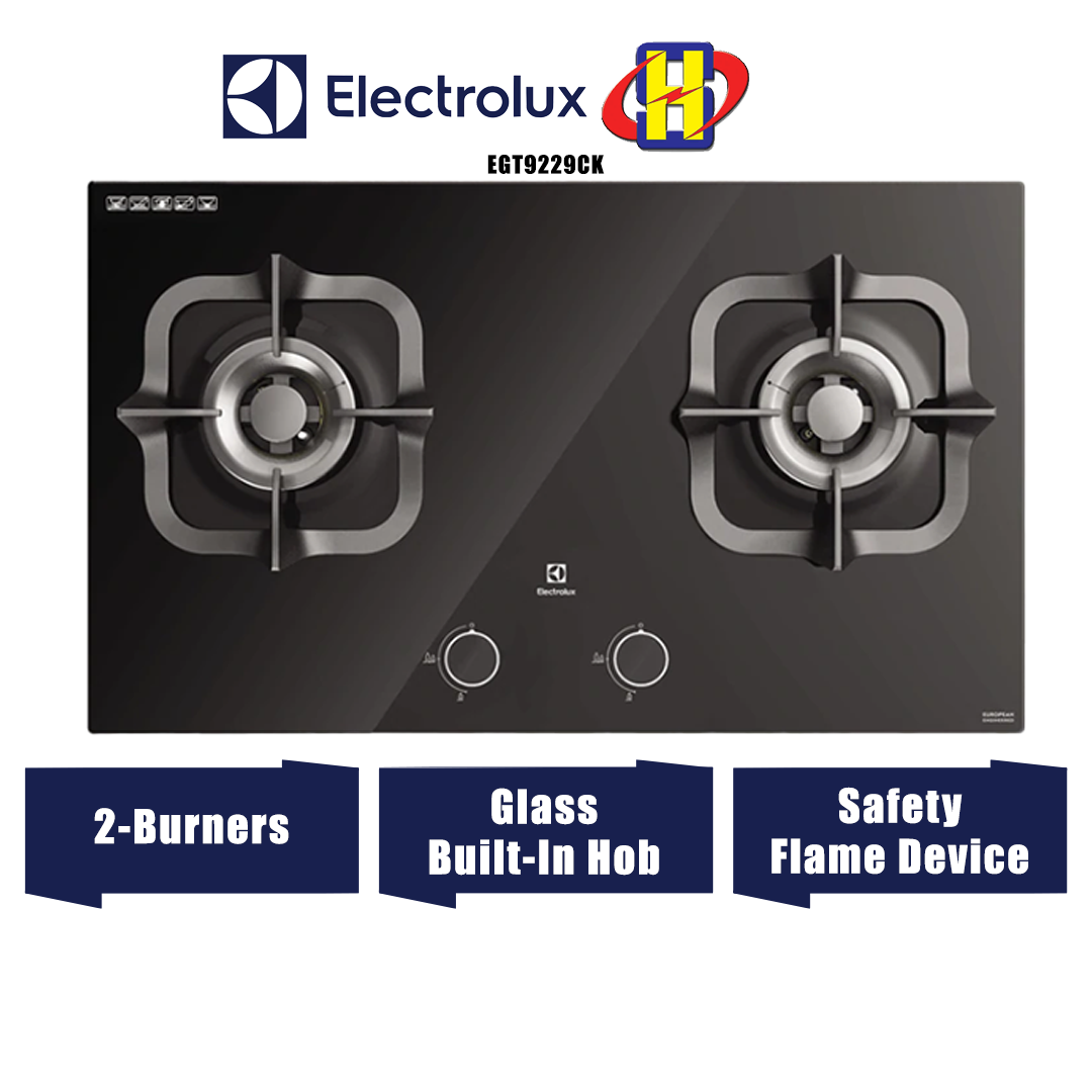 Electrolux Gas Hob EGT9229CK (90cm) Potenza Gas Hob with 2 burners Lazada