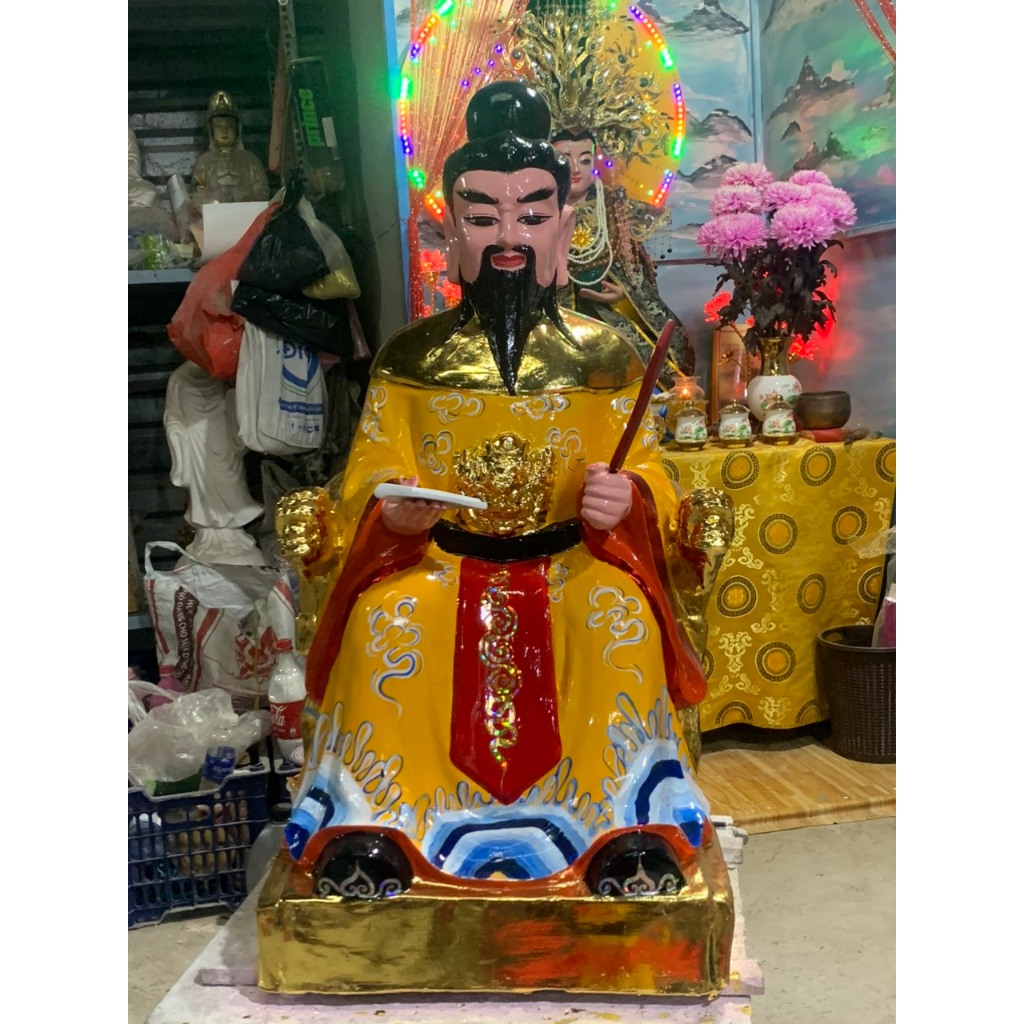 Tượng ngọc hoàng thượng đế ngồi 1 mét xi măng - 0935497510