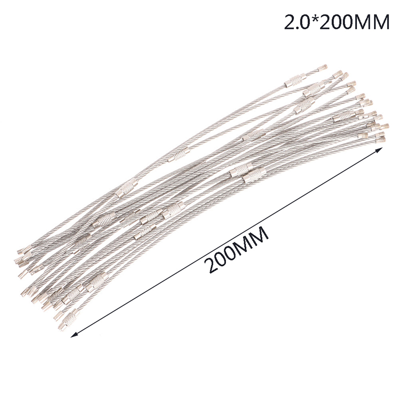 Tools%2020Pcs%20Wire%20Rope%20Key%20Chain%20Stainless%20Steel%20Wire%20Keychain%20Carabiner%20Cable%20Key%20Ring%20CVFHHH%20-%20Image%207