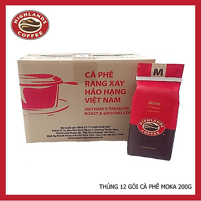 [Combo 2 gói] Cà phê rang xay Moka Highlands Coffee 200g