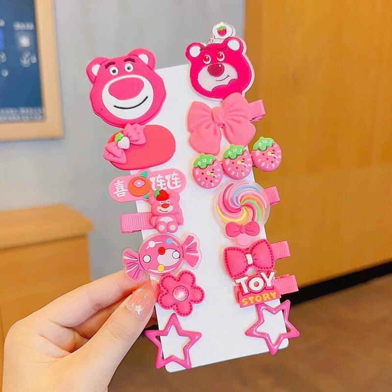 Kẹp Tóc Mái Gấu Dâu Dễ Thương Siêu Cute