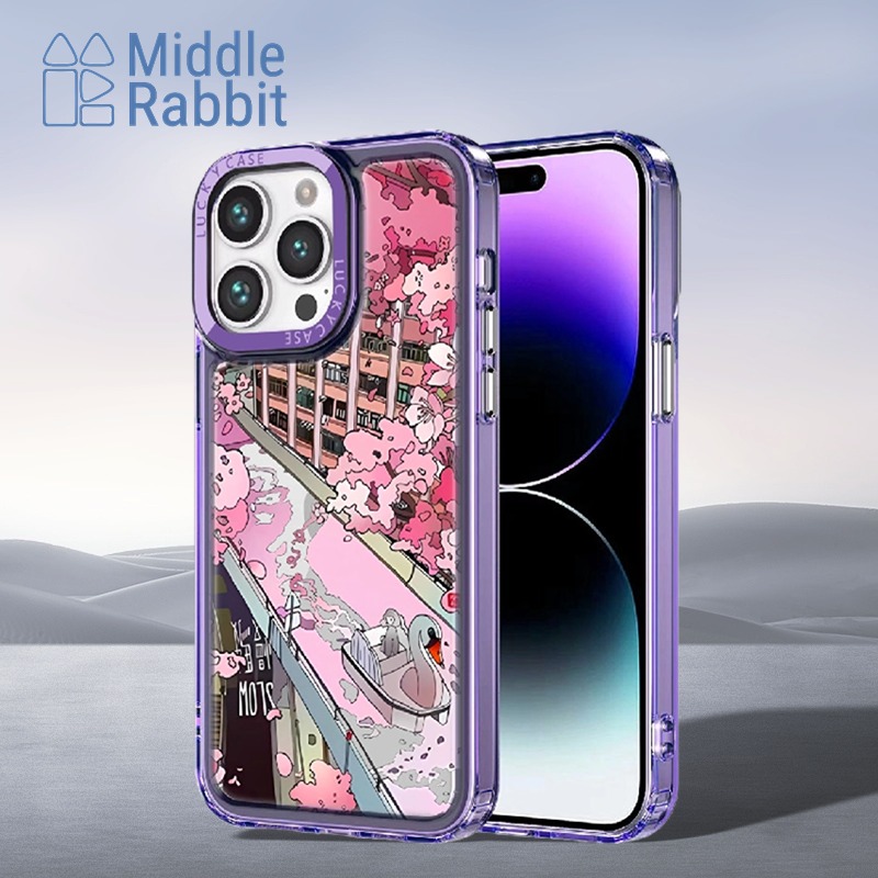 Middle Rabbit For Infinix 8 Smart 7 40i Hot 40 Pro Phone Case[Hello Kitty]Transparent Blade Back Shockproof Corners Slim Cover. 