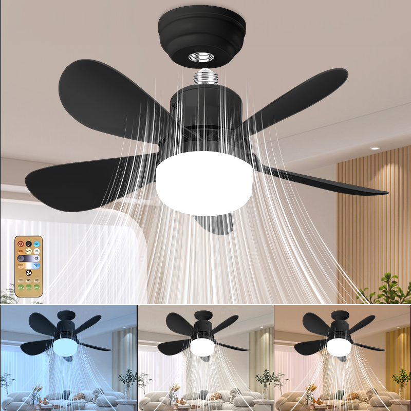 【Hot New Release】 Socket Ceiling Fans with Lights and Remote，E26/E27 ...