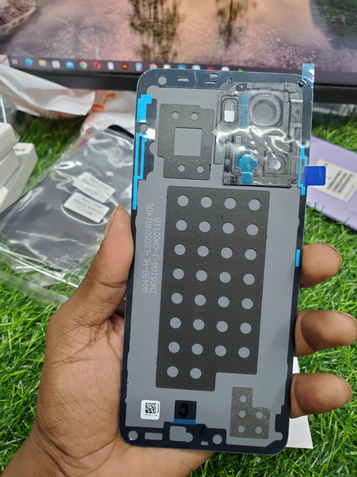 Original Back Panel Cover for OnePlus 10R 5G mobile phone back part.