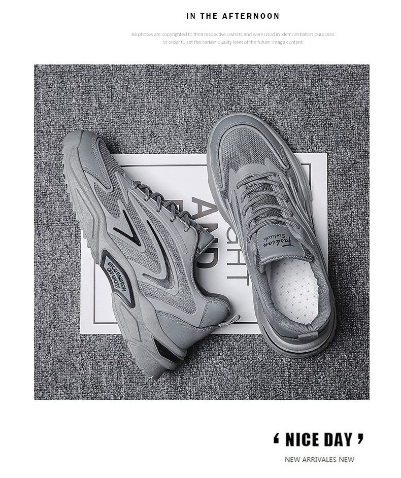 GIÀY NAM SNEAKER XÁM, ĐEN