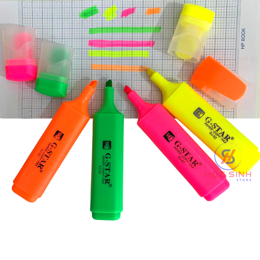 Bút Dạ Quang SJ02 Gstar Mực Loại Tốt ( Vàng, cam, xanh,hồng )
