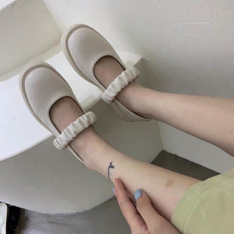 [Tặng dây giày] giày búp bê quai chun kèm hình thật