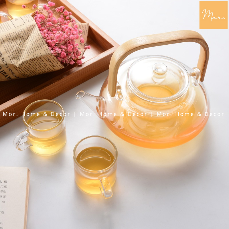 Bộ ấm trà thủy tinh chịu nhiệt - 900ml