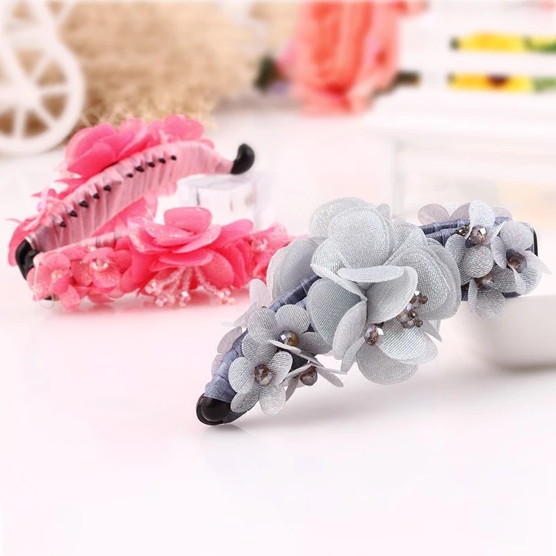Kẹp Tóc Dọc Đính Hạt Cườm Cao Cấp-phukienteen
