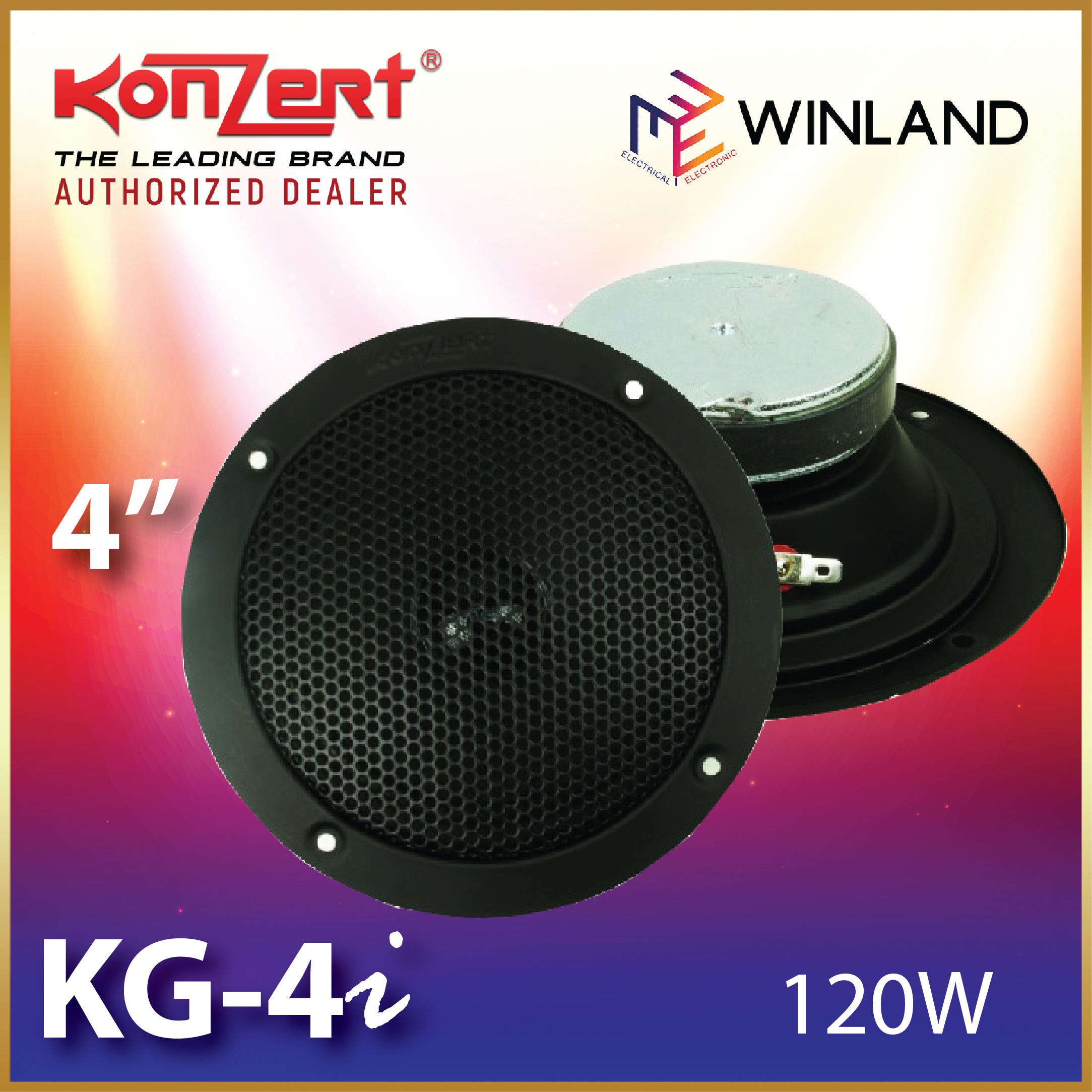 Konzert by Winland KG4i 4 inches 120W 8ohms Professional HiFi