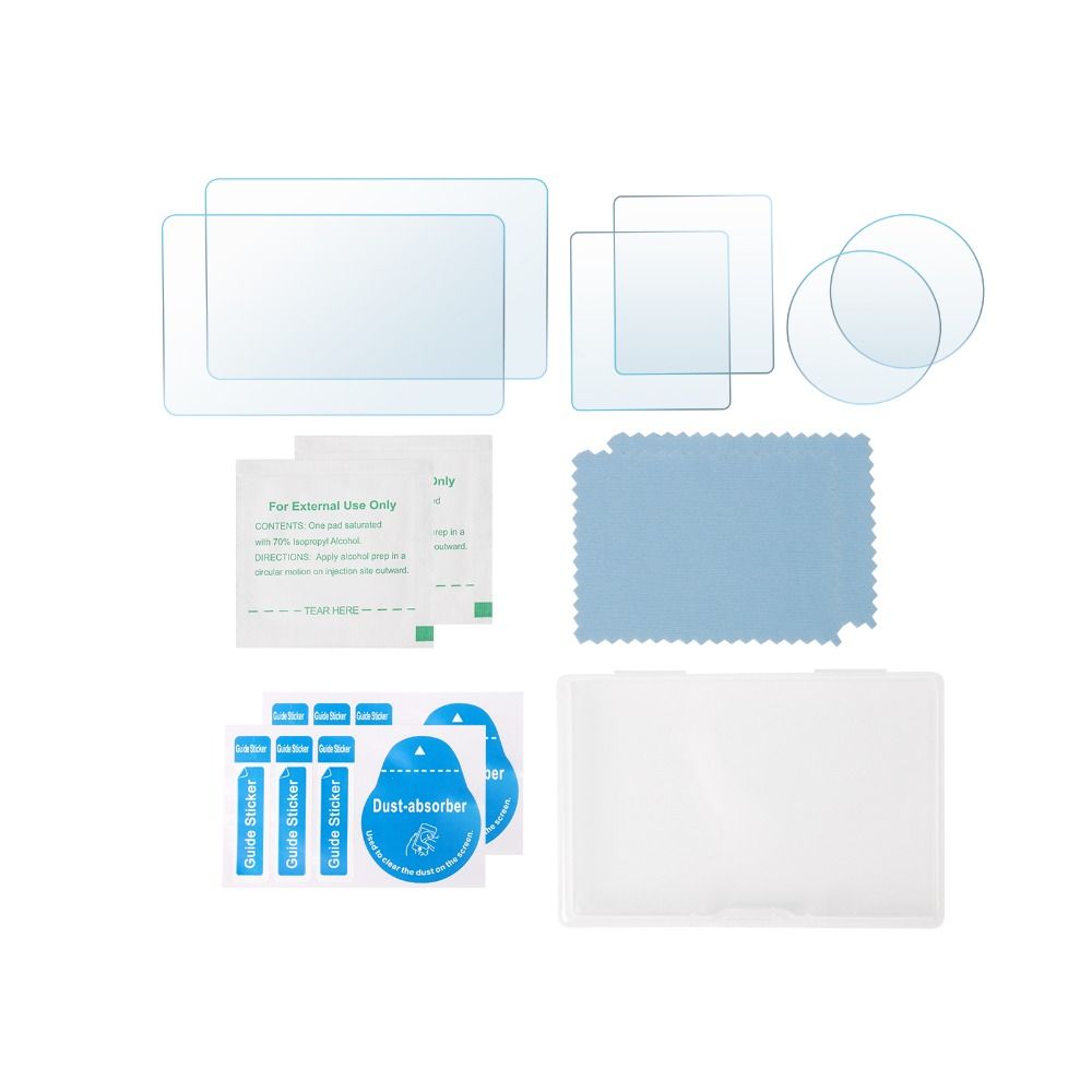 UVODJO 6PCS/2SET Máy ảnh Màng bảo vệ Kính cường lực Phụ kiện Bảo vệ màn hình Chống trầy xước Vỏ ống kính Cho DJI Osmo ACTION 4 Camera hành động