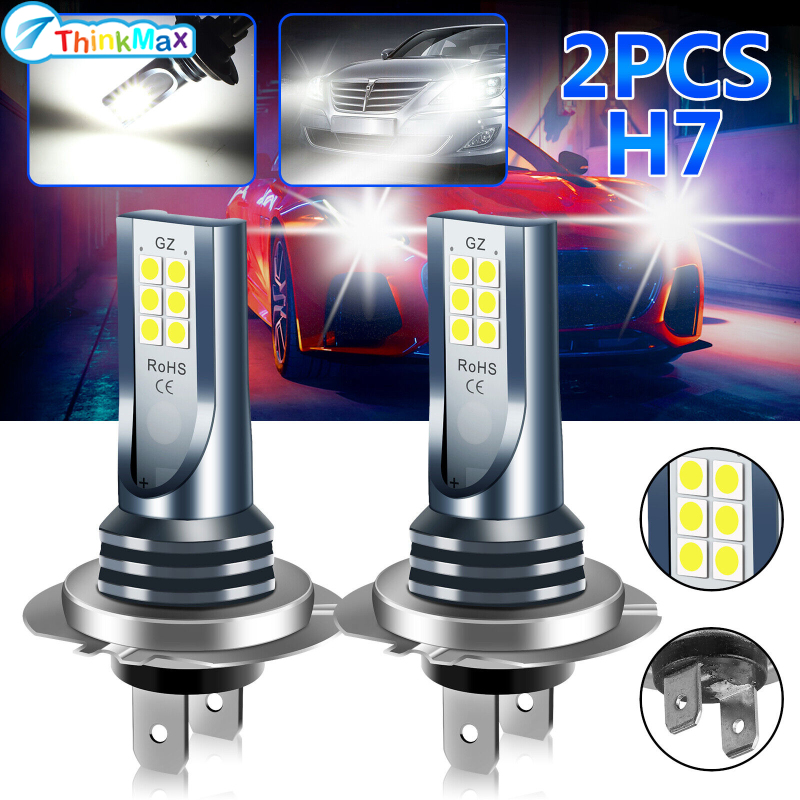 Thinkmax,2023!!2pcs h7 led headlight bulb kit car fog light bulbs high low beam 110w 30000lm super-bright 6000k white