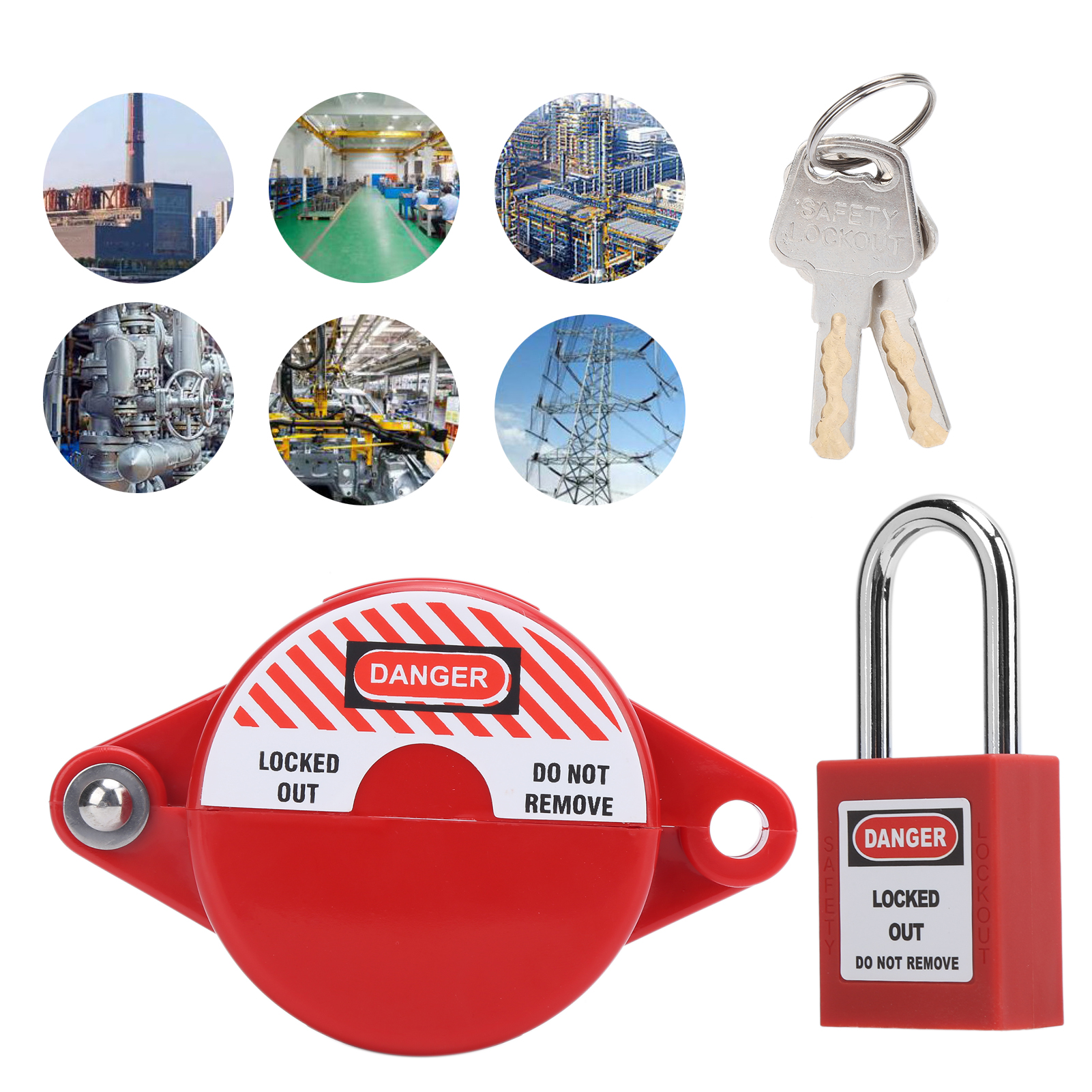 Valve Safety Padlock Home ABS Plastic Valve Lock Box Valve Lockout for Liquefied Gas for Drain Switch for Water Meter for Floor Heating