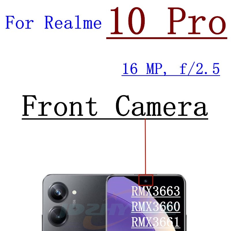 Phía Sau Phía Trước mô-đun máy ảnh Cho Oppo Realme 10 Pro Cộng Với 10T 5G Phía Trước Nhỏ Phải Đối Mặt Với Trở Lại Máy ảnh chính Cáp dẻo Reapir phụ tùng