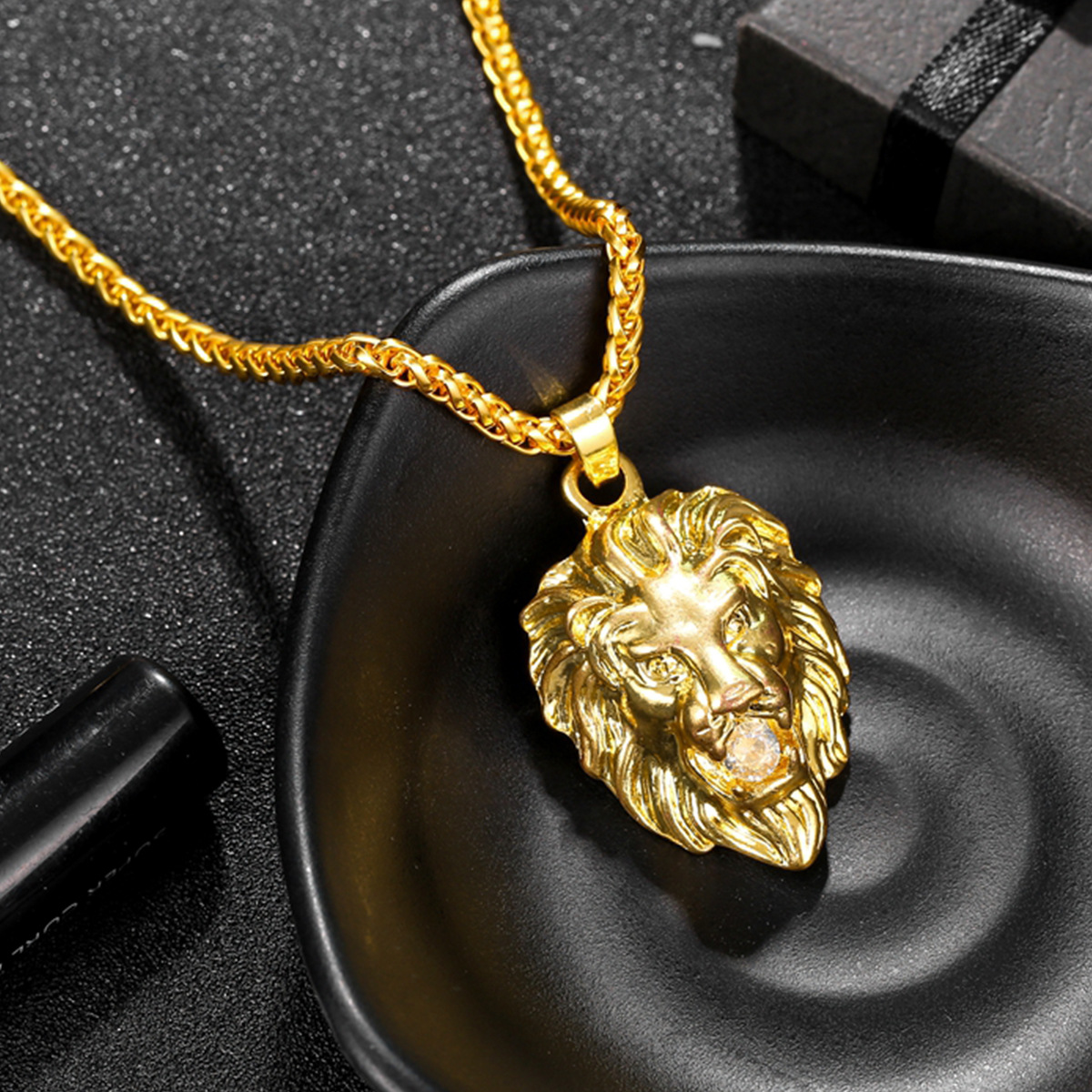 Lion Rapper Chain 【Limited Time Offer】Hip-hop domineering lion with zirconium necklace ...