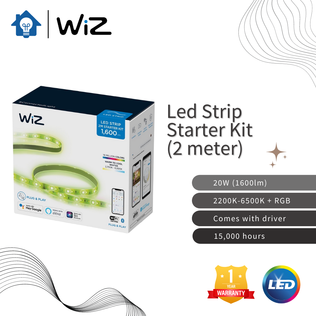 Philips Wiz Led Strip 2m Starter Kit 1m Extension 2700k 6500k And Rgb Lazada 2568