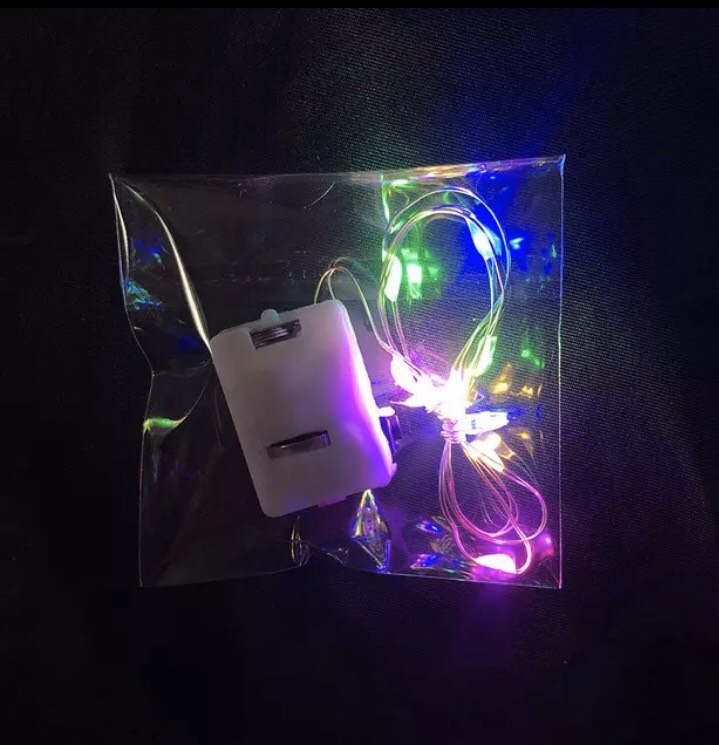 [Combo 2 dây]  Đèn led đom đóm trang trí 2 mét gồm 2 loại nhiều màu, màu vàng.