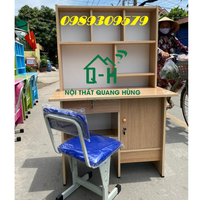 Bàn học sinh liền kệ giá rẻ giao nhanh trong ngày hcm