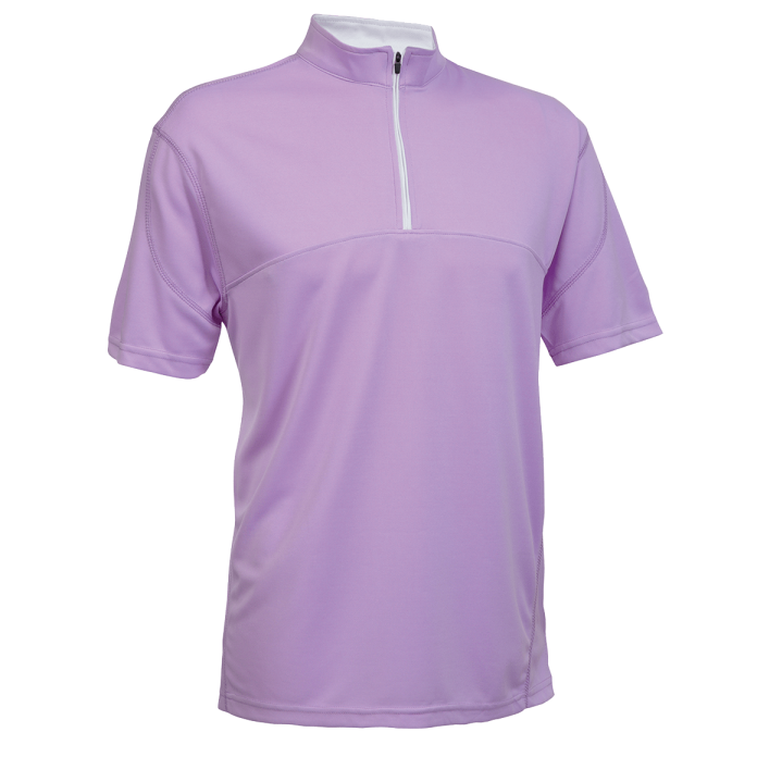 Pre Order Lt Purple Dri Fit Mandarin Zip Collar Short Sleeve Shirt Lazada Singapore