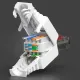 White RJ45 Tool-less Connector No Crimp Connectors CCTV Ethernet Cable Head Plug Jessica. 