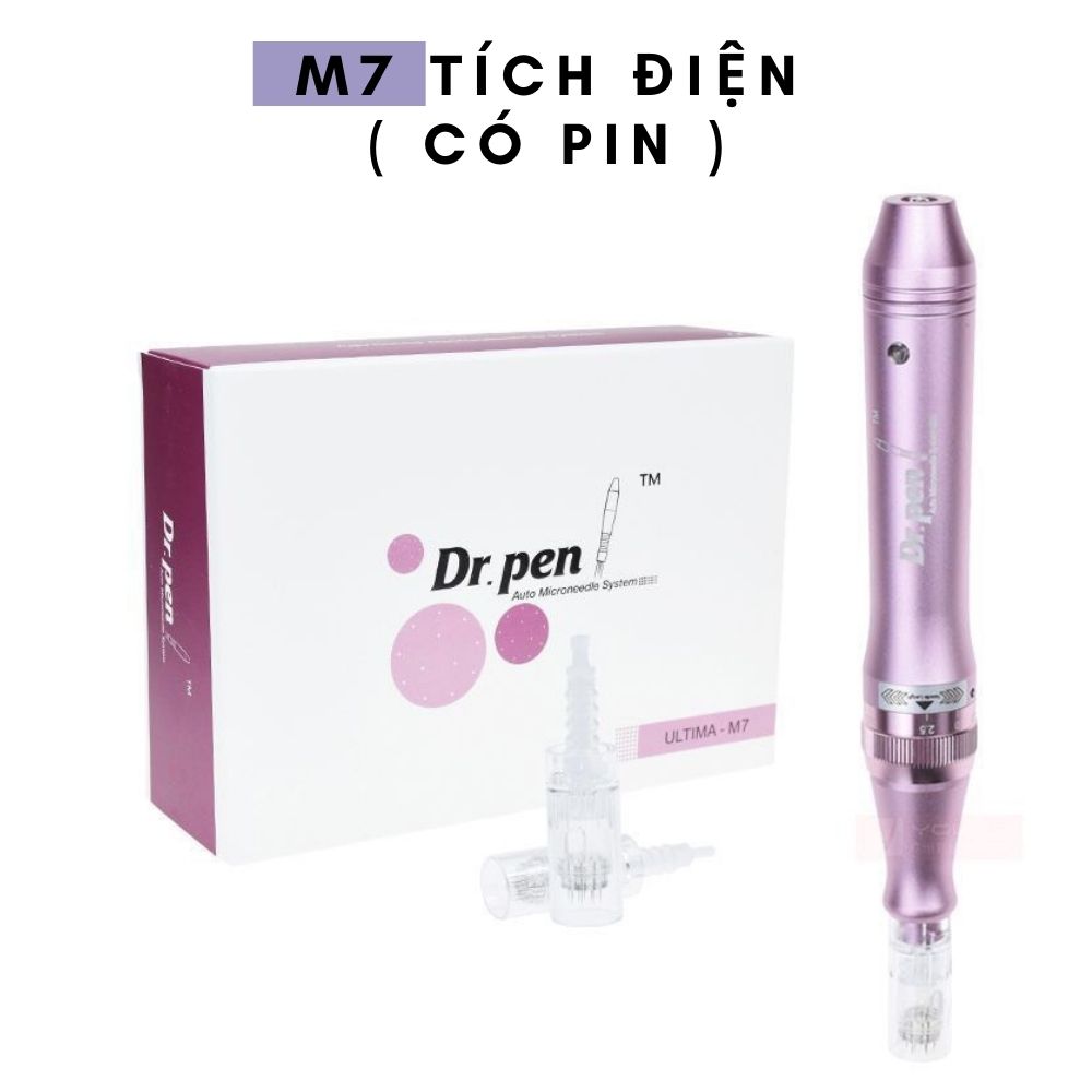 Máy dr pen phi kim lăn kim dùng trong cấy phấn bút cấy tảo trắng da dụng cụ chăm sóc da mặt spa chính hãng