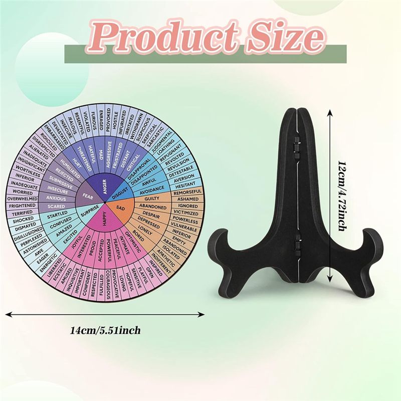 2 Pcs Things I Can Control Therapy Office Desk Decor Feelings Wheel ...