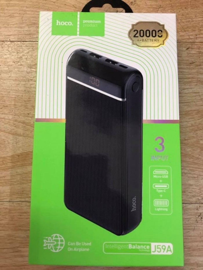 Sạc dự phòng 20000mAh Hoco J59A 2 cổng sạc nhanh