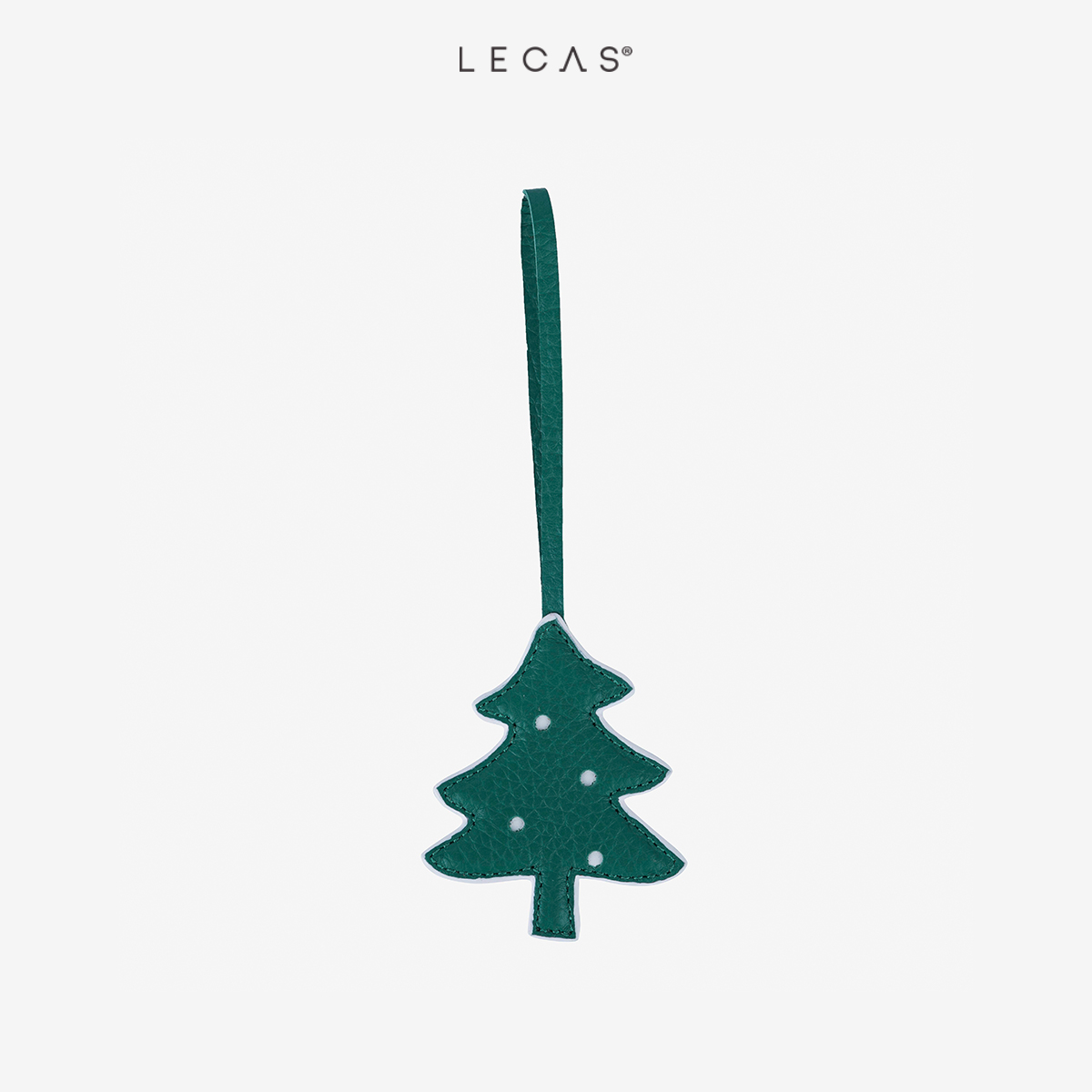 Phụ Kiện Da Bò Thật LECAS Charm Cây Thông