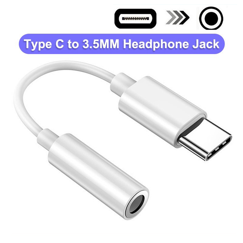 USB Type C To Jack OTG Adapter Earphone Headphone Audio Aux Cable For  Xiaomi Huawei Oneplus