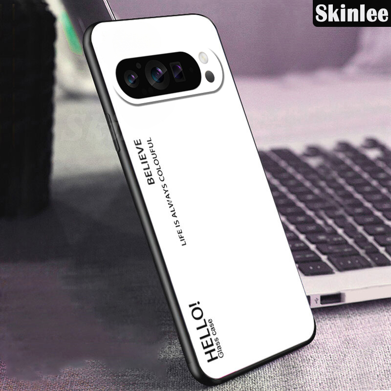 Phone case For Google Pixel 9 9 Pro Back cover Gradient Tempered Glass Protector Mirror Hard Cover For Google Pixel 9 Pro XL Cover cases.