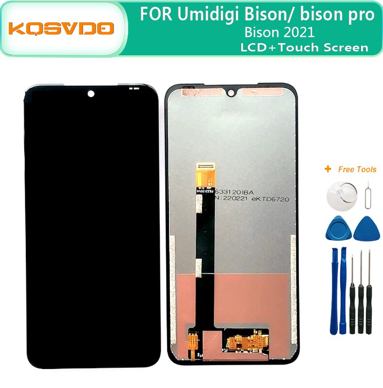 Original 6.3 inch for original umidigi bison & pro lcd display+touch screen digitizer assembly replacement 10 smartphone