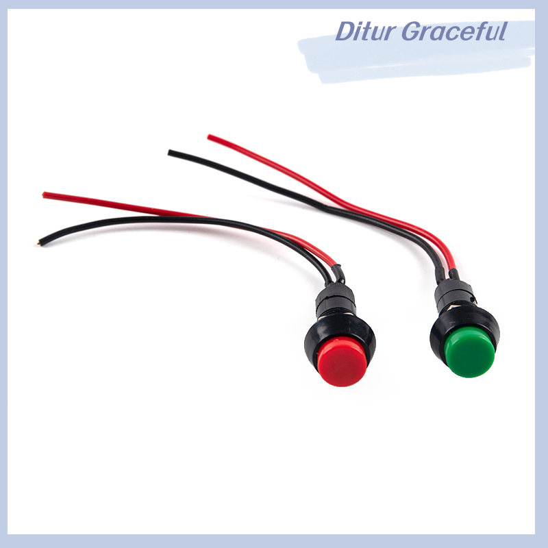 Ditur Car Modified Horn Switch Modified Small Switch Button Red Green Button Switch