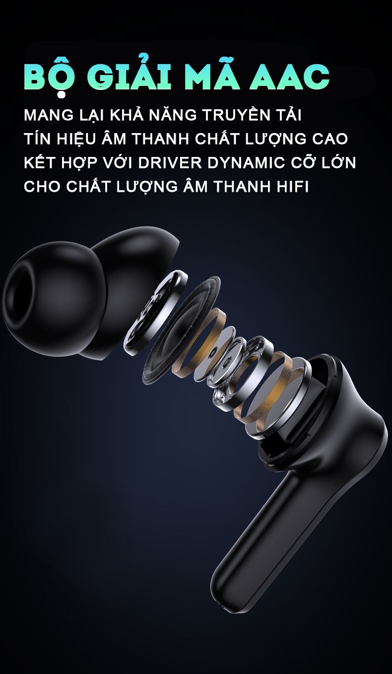 Tai nghe Bluetooth 5.3 Y28 tai phone không dây nghe nhạc thể thao chơi game nhét tai không độ trễ pin trâu đàm thoại 2 bên hỗ trợ mọi dòng máy