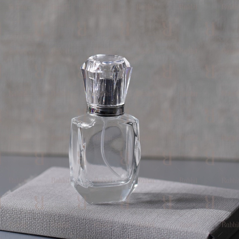 Chai lọ chiết đựng nước hoa hình kim cương thuỷ tinh trong 30ml