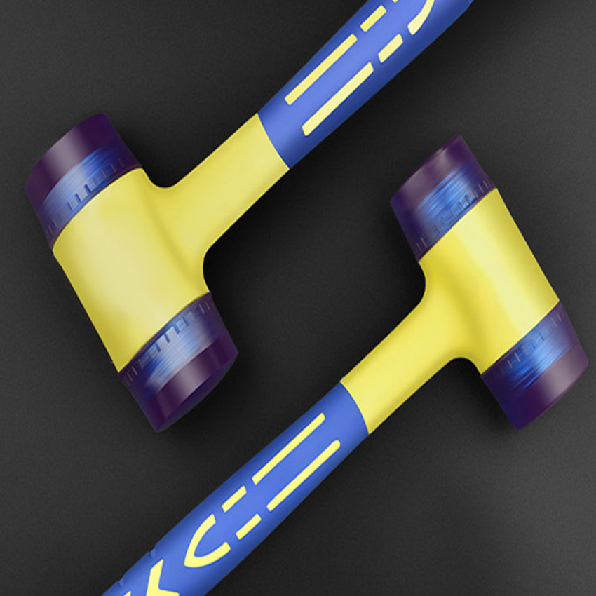 1 Double Headed Installation Hammer, 25mm 30mm Rubber Hammer With Rubber Handle, Detachable Insulated Installation Hammer
