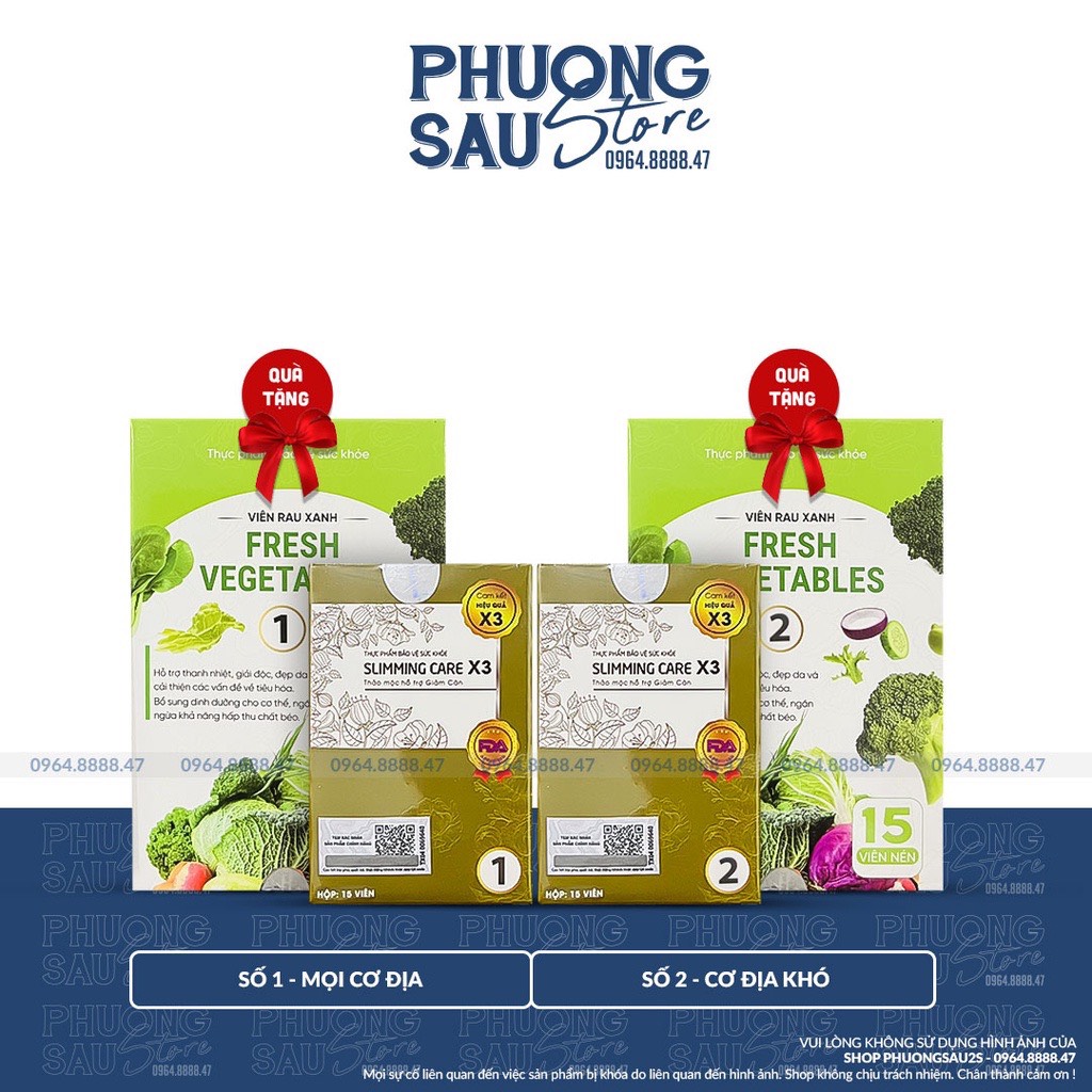 Viên Thảo Mộc Giảm cân Slimming Care X3 Siêu Mạnh.