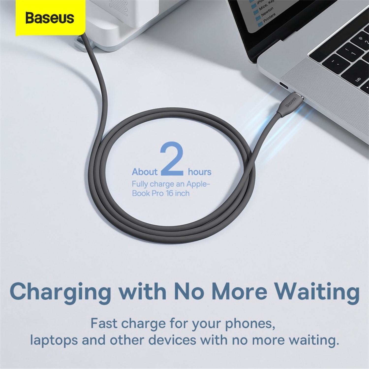 Cáp Sạc Nhanh Type-C to Type-C 100W Baseus Jelly Liquid Silica ɡel Fast Charging Data Cable