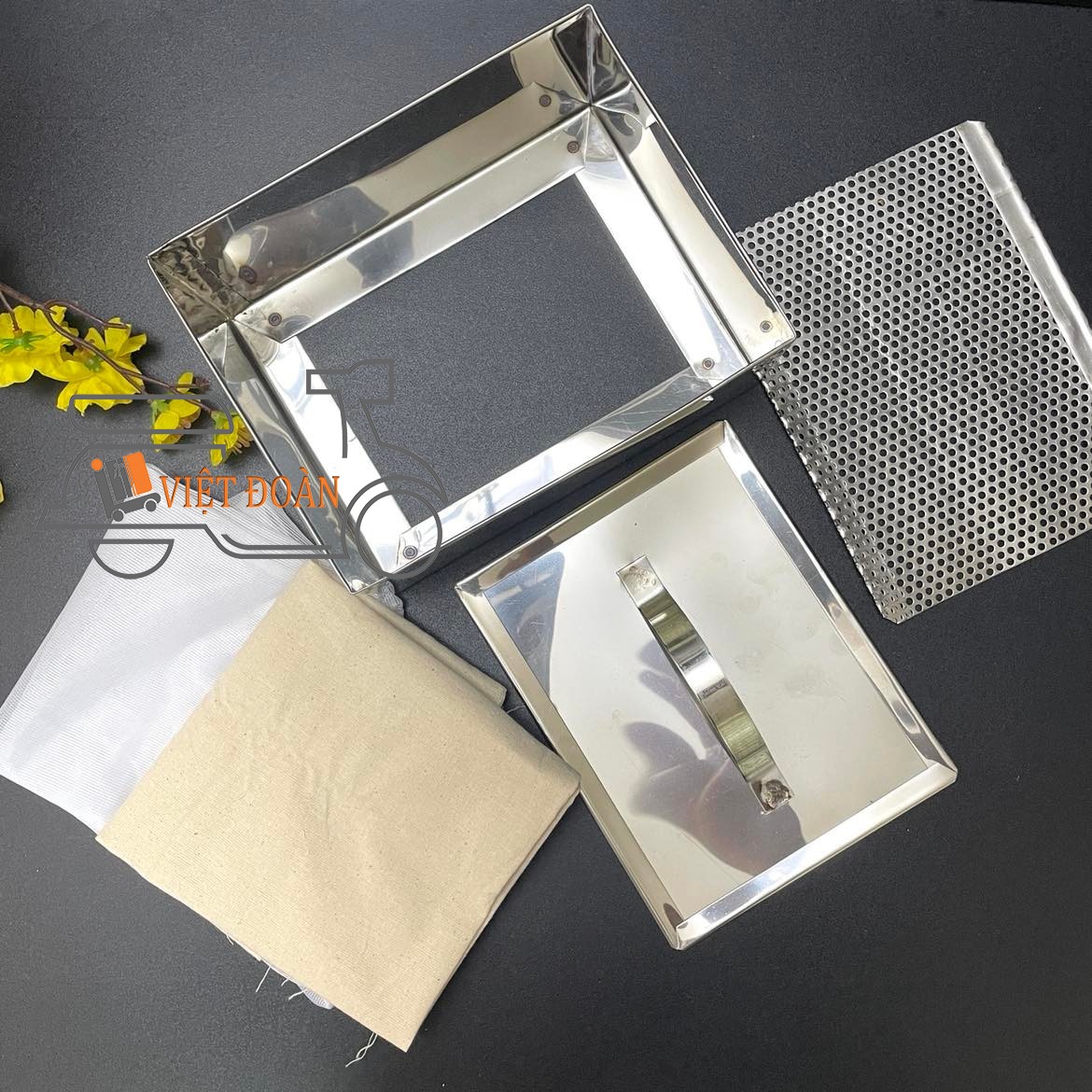 Khuôn làm đậu phụ tàu hủ - chất liệu inox 304 cao câp- size lớn