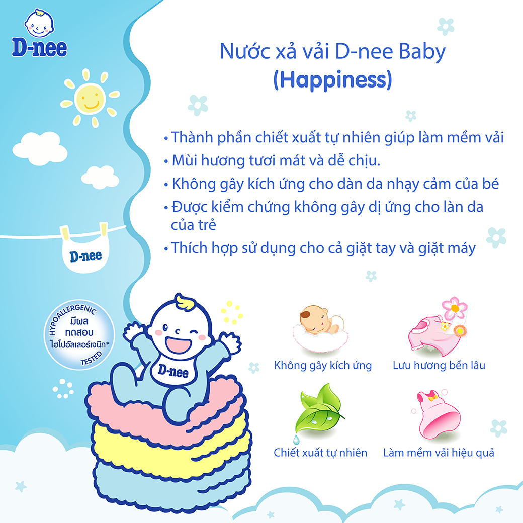 Nước xả vải D-nee 550 ML. - Happiness