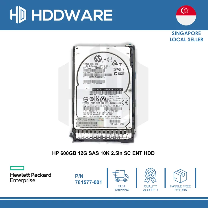 HP 781516-B21-600GB 12G SAS 10K 2.5in SC ENT HDD